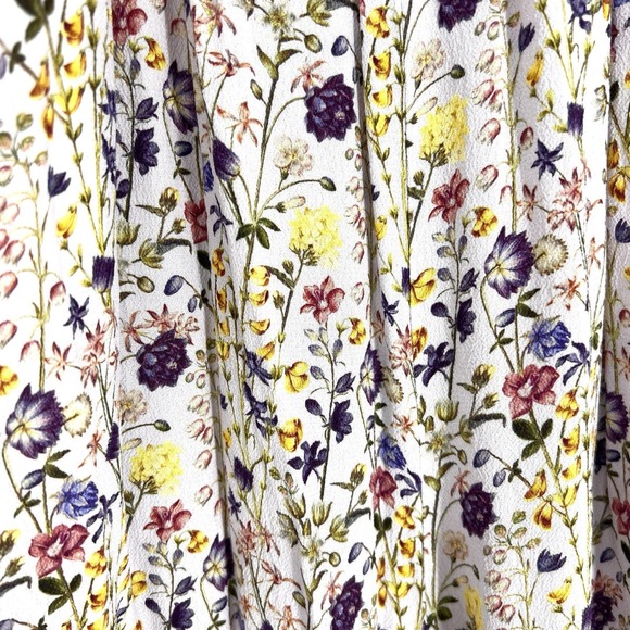 Aritzia Wilfred Size Medium Chianti Floral Jumpsuit Smocked Spring Wide Leg - Picture 4 of 7